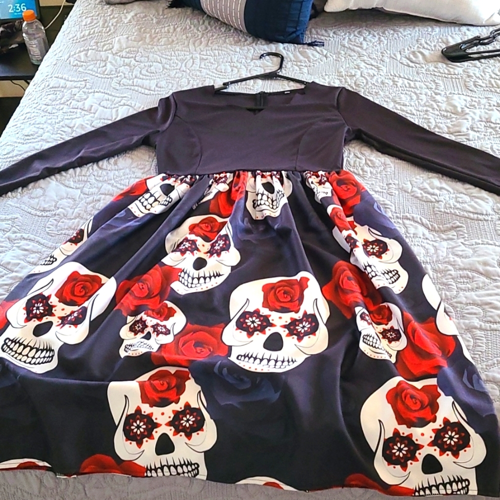 Halloween skull candy dress